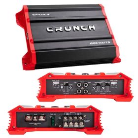 Crunch Ground Pounder 4 x 125 @ 4 Ohms 4 x 250 @ 2 Ohms 2 x 500 Watts @ 4 Ohms Bridged