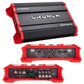 Crunch Ground Pounder 4 x 250 @ 4 Ohms 4 x 500 @ 2 Ohms 2 x 1000 Watts @ 4 Ohms Bridged