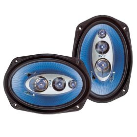 Pyle PL6984BL Blue Label 6-Inch x 9-Inch 400-Watt-Max 4-Way Coaxial Speakers