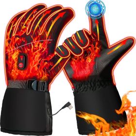 Heated Gloves, Rechargeable Electric Battery Heating Gloves, Touchscreen Heated Gloves