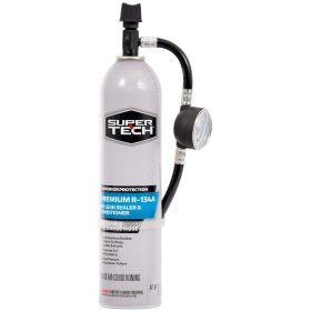 Super Tech Premium R-134a Automotive Refrigerant with Reusable Hose and Gauge, 18 oz, 1 Pack