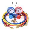 60in Manifold Gauge Hose 1/4in Fitting Yel Red Blu