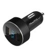 Universal 15W/3.1A Dual USB Car Charger Adapter Aluminum Alloy Fast Car Charging Adapter for iPhone XR XS Tablet PC