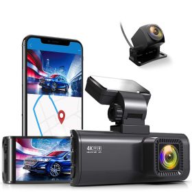 REDTIGER F7N 4K Dual Dash Cam Built-in WiFi GPS Front 4K/2.5K and Rear 1080P Dual Dash Camera for Cars; 3.16" Display; 170° Wide Angle Dashboard Camer