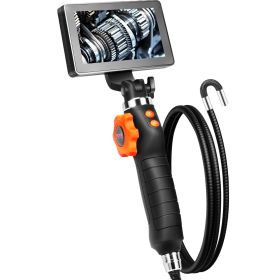 VEVOR Articulating Borescope Camera with Light, Two-Way Articulated Endoscope Inspection Camera with 6.4mm Tiny Lens, 5" IPS 1080P HD Screen, 8X Zoom