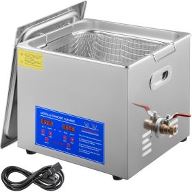 VEVOR 15L Ultrasonic Cleaner with Digital Timer&Heater Professional Ultrasonic Cleaner 40kHz Advanced Ultrasonic Cleaner 110V for Wrench Screwdriver R