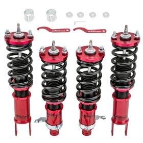 24 Ways Adjustable Damper Coilovers Struts Shock Suspension Kit For Honda Civic EC ED EE EF 1988-1991 & EJ EK EM 1996-2000 & CR-X del Sol 1992-1995