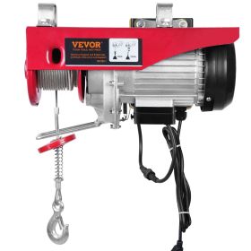 VEVOR Electric Hoist, 2200 lbs Lifting Capacity, 1600W 110V Electric Steel Wire Winch with Wireless Remote Control