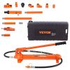 VEVOR 10 Ton Porta Power Kit, Hydraulic Ram with Pump, Car Jack with 4.6 ft/1.4 m Oil Hose, Bent Frame Repair Tool with Storage Case for Automotive, G