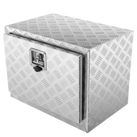 VEVOR Underbody Truck Box, 24"√ó14"√ó16" Pickup Storage Box, Heavy Duty Aluminum Diamond Plate Tool Box with Lock and Keys, Waterproof Trailer Storage