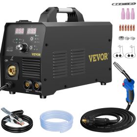 VEVOR 250Amp MIG Welder, Welding Machine 3 in 1, 220V Flux Core/Gas/Solid Wire Welding Machine w/IGBT Inverter & Torch, Digital MIG/Lift TIG/Stick Mul