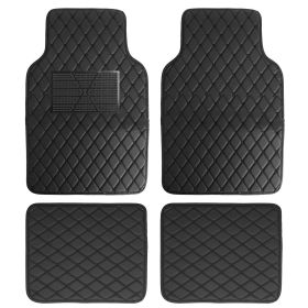 Automotive Car Floor Mats Water Auto Carpet Front Rear Liner Pads Mats Universal Fit Faux Leather