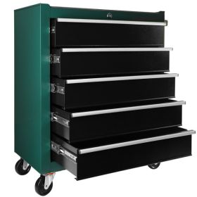 toolRolling Tool Chest, 5-Drawer Toolbox on Wheels, Tool Cabinet Lockable and Movable with Tool Box Organizer Tray for Workshop, Garage