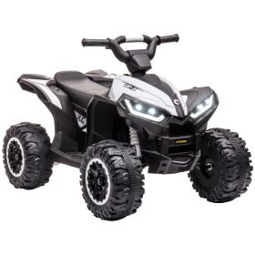 12V Kids ATV Quad Car with Forward & Backward Function, Four Wheeler for Kids with Wear-Resistant Wheels, Music