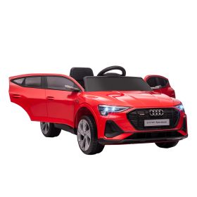 12V Kids Electric Ride On Audi E-tron Car, Battery Powered Toy wIth Parent Remote Control, Safety Belt, LED Lights, Music and Horn, Red