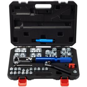 VEVOR Hydraulic Flaring Tool Kit, 45¬∞ Double Flaring Tool, Brake Repair Brake Flaring Tools for 3/16"-1/2", Brake Flare Tool with Tube Cutter and Deb