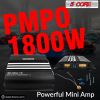 5 Core Premium Car Amplifier 2 Channel Car Audio System Power Amplifier Stereo Sound with Mic Input Dual Channel 1800 Watt PMPO Easy Installation Audi