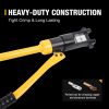 16T Hydraulic Crimping Tool 9 AWG to 600 MCM Battery Cable Crimping Tool 0.87 inch Stroke Hydraulic Lug Crimper Electrical Terminal Crimper with 13 Pa