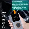 Portable Mini Tire Inflator with Digital Display LED Light SOS Light Emergency Power Bank 150 PSI Tire Pump with Inflatable Nozzle Needle Fuse Air Com