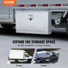 VEVOR Underbody Truck Box, 30"√ó14"√ó16" Pickup Storage Box, Heavy Duty Aluminum Diamond Plate Tool Box with Lock and Keys, Waterproof Trailer Storage