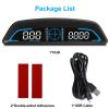 Universal Car HUD GPS Head up Display Speedometer Odometer with Acceleration Time Compass Altitude Driving Distance Over Speed Alarm HD LED Display fo