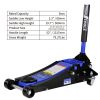 3t Low Profile Jack, Blue and Black, Ultra Low Floor Jack with Dual Pistons Quick Lift Pump, Car Jack Hydraulic AutoLifts for Home Garage, Truck Jack