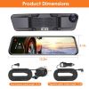 4K Car DVR 12in Dash Cam Camcorder Camera Recorder with 170¬∞ Angle Loop Recording Motion Detection Night Vision Voice Control APP Control G-sensor