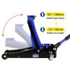 3t Low Profile Jack, Blue and Black, Ultra Low Floor Jack with Dual Pistons Quick Lift Pump, Car Jack Hydraulic AutoLifts for Home Garage, Truck Jack