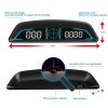 Universal Car HUD GPS Head up Display Speedometer Odometer with Acceleration Time Compass Altitude Driving Distance Over Speed Alarm HD LED Display fo