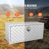 VEVOR Underbody Truck Box, 36"√ó17"√ó18" Pickup Storage Box, Heavy Duty Aluminum Diamond Plate Tool Box with Lock and Keys, Waterproof Trailer Storage