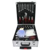 White Hand Tool Box with 4 Layers of Toolset and Wheels