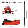 Floor Jack, 4 Ton Low Profile Floor Jack, Heavy-Duty Steel Racing Floor Jack with dual Piston Quick Lift Pump, Floor Jack Lifting Range 4"-21"