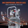 VEVOR 13 Gallon Air Compressor, 2HP 4.6 SCFM@90PSI Oil Free Air Compressor Tank with 125PSI Max Pressure, 66dB Ultra Quiet Compressor for Tire Inflati