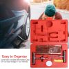 57 Pcs Universal Tire Repair Tools Kit Flat Tire Puncture Repair Tools for Cars Trucks