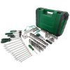 124-Piece Mechanics Tool Set, 1/2" 1/4" & 3/8" Drive Socket Tool Set - Including Ratchet Set Metric Sockets Wrenches Sets, for Auto Repair Machine Rep