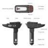 Car FM Transmitter w/ Wireless Earpiece 2 USB Charge Ports Hands-free Call MP3 Player