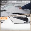 Magnetic Car Windshield Cover Front Rear Car Windshield Protector against Snow Sun Dirt Leaves Fit for All Cars Oxford Fabric Waterproof Heat-Resistan