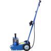 22 Ton Hydraulic Floor Jack Air-Operated Axle Bottle Jack with (4) Extension Saddle Set Built-in Wheels, Blue