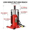 Air Hydraulic Bottle Jack, 12 Ton All Welded Bottle Jack, 10.2-20.1 inch Lifting Range, with 2-Section Long Handle, for Car, Pickup Truck, Truck, RV,