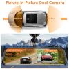 4K Car DVR 12in Dash Cam Camcorder Camera Recorder with 170¬∞ Angle Loop Recording Motion Detection Night Vision Voice Control APP Control G-sensor