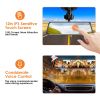 4K Car DVR 12in Dash Cam Camcorder Camera Recorder with 170¬∞ Angle Loop Recording Motion Detection Night Vision Voice Control APP Control G-sensor