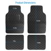 Automotive Car Floor Mats Water Auto Carpet Front Rear Liner Pads Mats Universal Fit Faux Leather