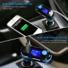 Car Wireless FM Transmitter Dual USB Charger Hands-free Call MP3 Player Aux-in LED Display Remote Controller