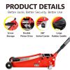 Floor Jack, 4 Ton Low Profile Floor Jack, Heavy-Duty Steel Racing Floor Jack with dual Piston Quick Lift Pump, Floor Jack Lifting Range 4"-21"