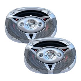 5 CORE 6X9 Inch Car Audio Coaxial Speaker 2 Pieces 3 Way 1200 Watts PMPO Full Range Speakers with 4 Ohm Impedance Sold in Pair