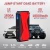 DBPOWER Peak 1600A 18000mAh Portable Car Jump Starter( up to 7.2 Gas;  5.5L Diesel Engines) Battery Booster with Smart Charging Port;  LCD Display;  I