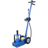 22 Ton Hydraulic Floor Jack Air-Operated Axle Bottle Jack with (4) Extension Saddle Set Built-in Wheels, Blue