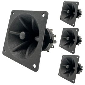 5 Core Tweeter 3.25" x 3.25" ‚ 40W Max Component Square Driver ‚ Piezo Horn Element Super Replacement DJ Tweeters ‚ for Smooth Extended Frequency (Color: 4PCS black)