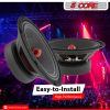 5 CORE 8 Inch Mid-Range Bullet Pro Audio Car Speaker, Red Aluminium Bullet, Loudspeaker 580W Max 8 Ohms - Premium Quality Audio Door Speakers for Car