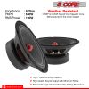 5 CORE 8 Inch Mid-Range Bullet Pro Audio Car Speaker, Red Aluminium Bullet, Loudspeaker 580W Max 8 Ohms - Premium Quality Audio Door Speakers for Car